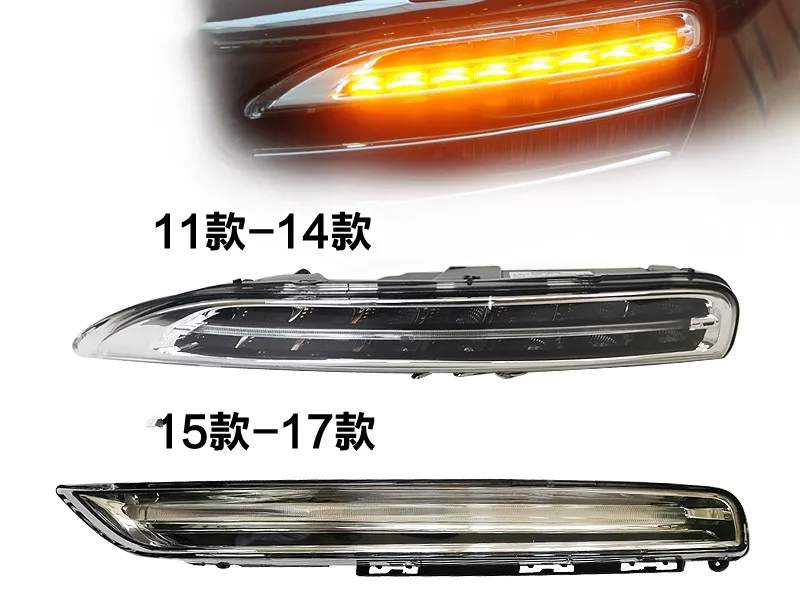 

Front bumper fog lamp daytime running lights turn signal for Porsche Cayenne 11-17
