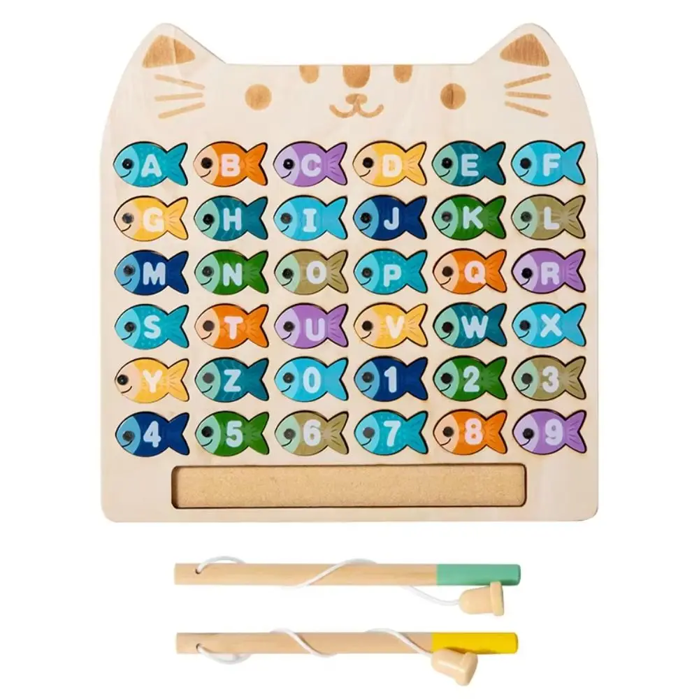 

Magnetic Educational Baby Fishing Toy Easy Cartoon Alphabet Fishing Toy Set Colorful Montessori Number Fishing Game Toys