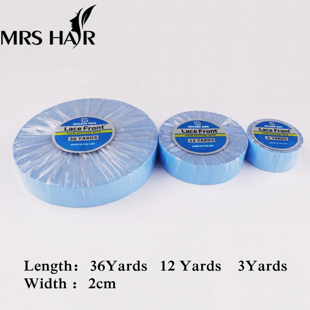 3yard,12yard,36yard, lem Wig renda depan, pita perekat bahan lem untuk pita lem renda tahan air dalam ekstensi lem rambut