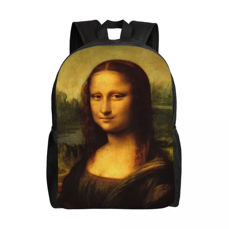 

Classic Mona Lisa By Leonardo Da Vinci Backpack for Women Men Waterproof College School Painting Art Bag Printing Bookbags