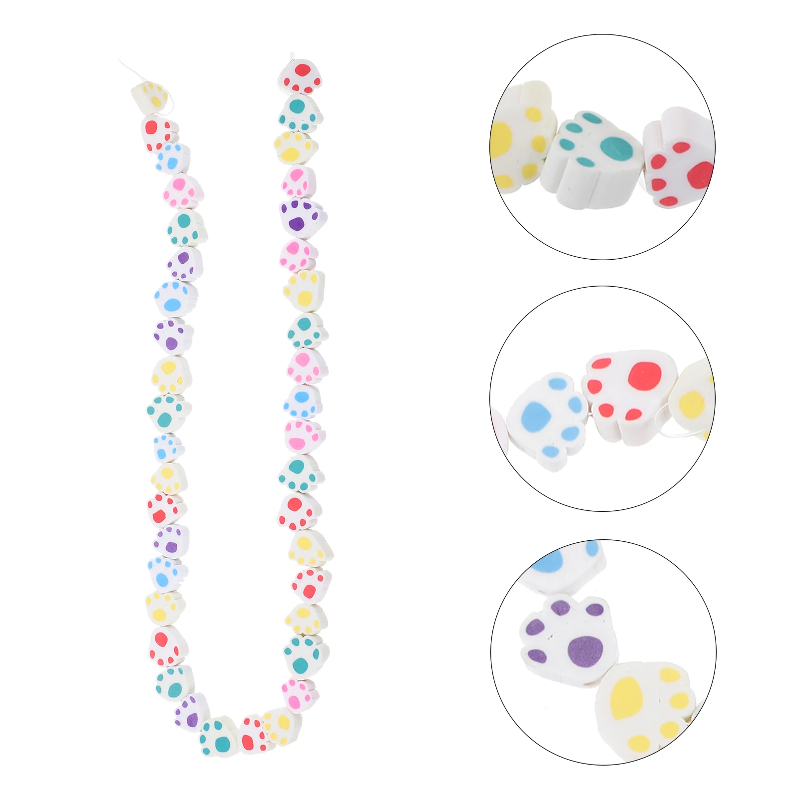 

Polymer Clay 10mm Footprint Shaped Loose Beads for Crafts DIY Jewelry Accessories Necklace Bracelet Earring Making Colored Clay