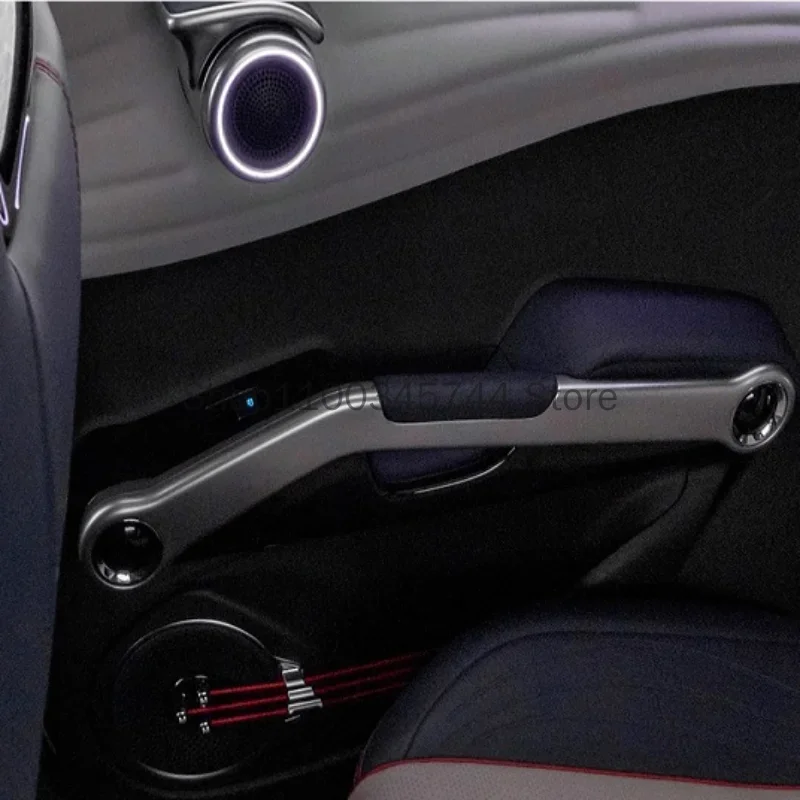 إكسسوارات سيارات داخلية لـ BYD YUAN PLUS ، fiyon 3 ، من ألياف الكربون ، 4 أبواب ، مقبض داخلي ، غطاء لوحة مسند ذراع #3