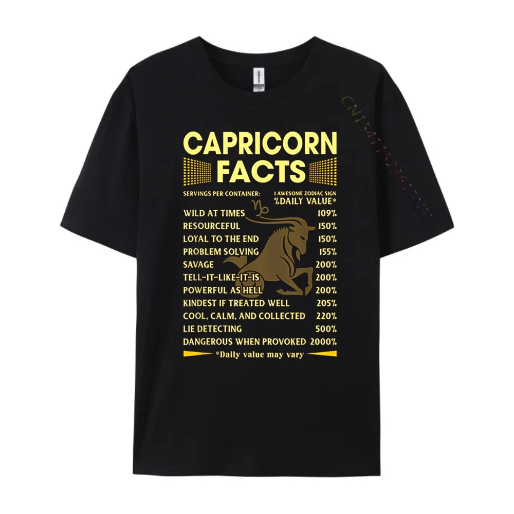 Capricorn Facts Zodiac Funny Capricorn Birthday Gift Clothing Valentine's Day 2025 Camisa Japan Style