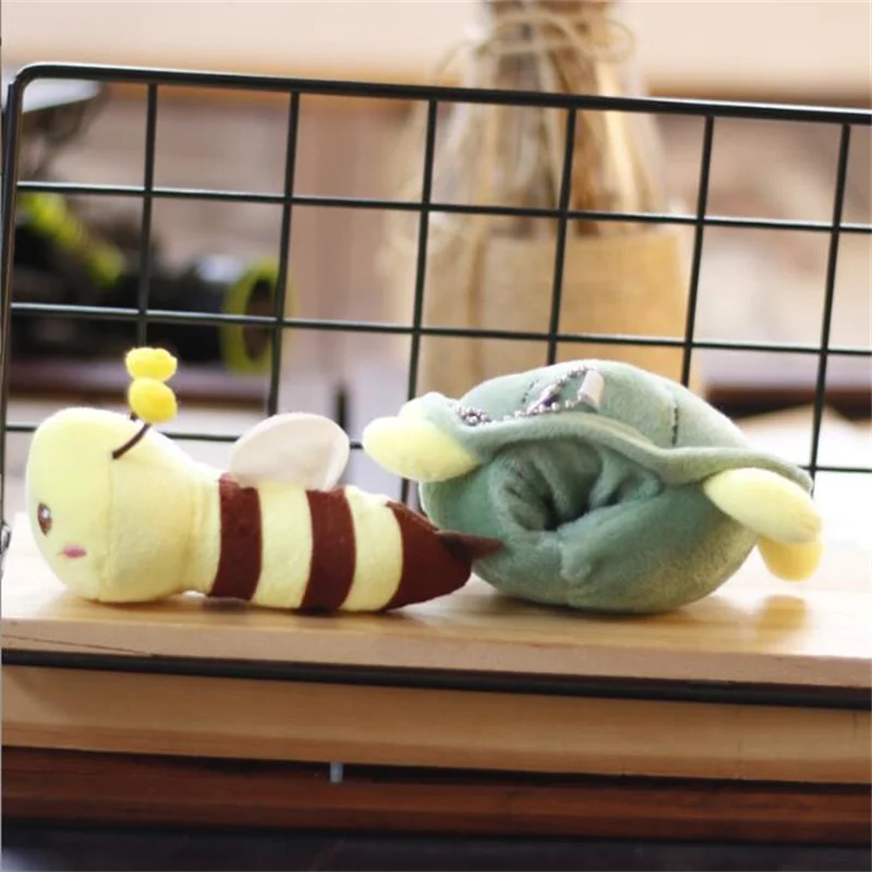 

1PCS Cute Little Turtle Plush Toy Cartoon Tortoise Bee Pendant Backpack Bag Stuffed Animal Keychain Wholesale10-13cm