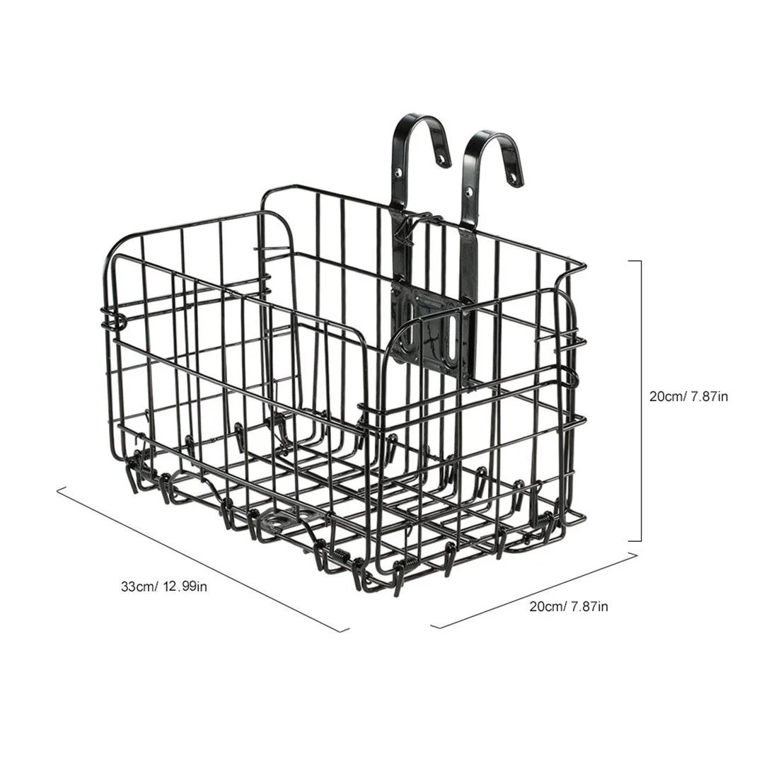 

Foldable Bike Basket Durable Metal Suitable Most Bikes Front Rear Kids Adults Foldable Bicycle Storage Solution Bike Rack
