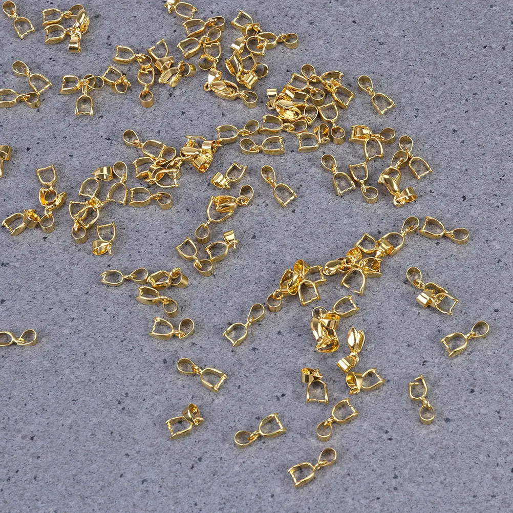 

50 шт., зажим для подвески, разъем для ожерелья, браслета, ювелирных изделий, аксессуары для подвески из бисера (золотой)