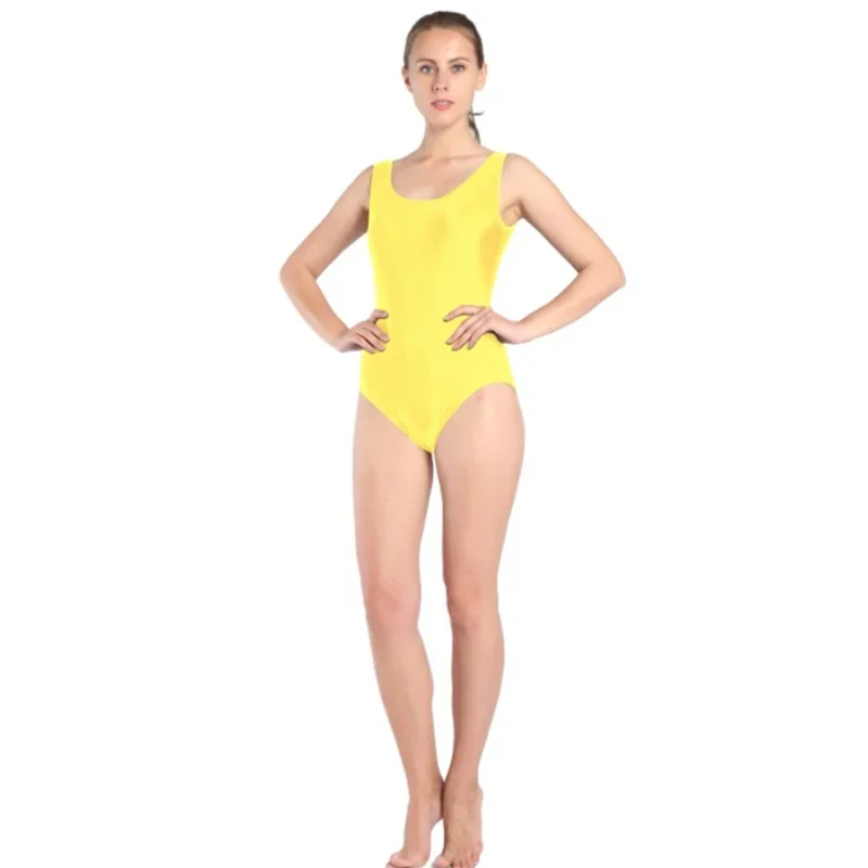 Adult Women White Black Green Orange Gymnastics Leotard Ballet Dancewear Metallic Dance Leotard Bodysuit Gymnastic Unitard OA258