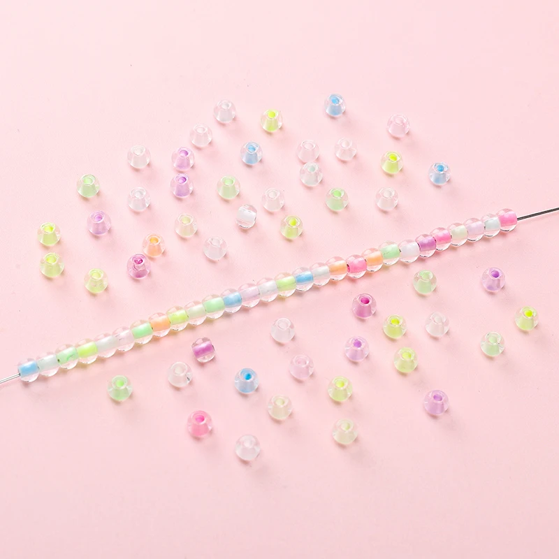  10 جرام 4 مللي متر حساسة للضوء تغيير لون الزجاج الخرز اليدوية DIY بها بنفسك مجوهرات فضفاض خزر عازل لأقراط أساور الحرفية #1