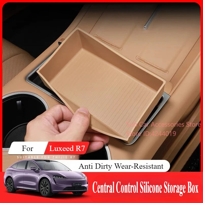 

For Luxeed R7 Special Central Control Silicone Storage Box Anti Slip Shock Absorption Car Interior Modificatio Accessories