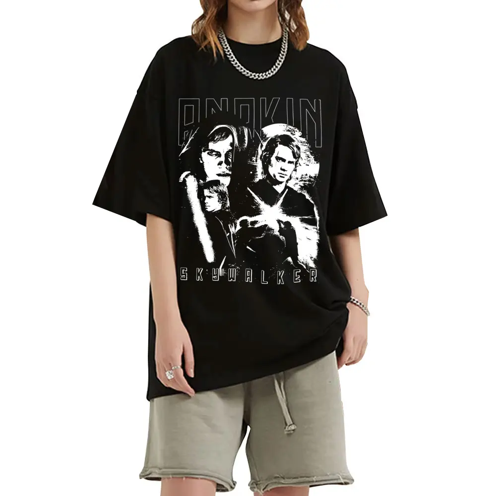

Anakin Skywalker Graphic T-shirt Men Women Fashion Oversized Streetwear Male Vintage T Shirts Unisex High Quality Cotton Tshirt