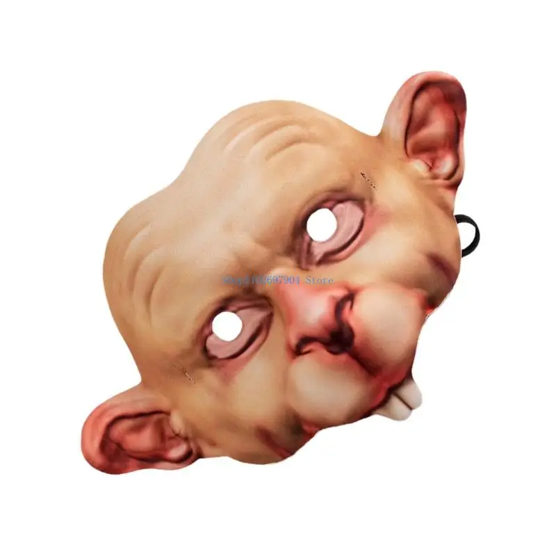 N7YF 성인 키즈 마우스 마스크 동물 마스크 재미 있은 파티 마스크 치아와 현실적인 마우스 마스크 할로윈 코스프레 의상 액세서리