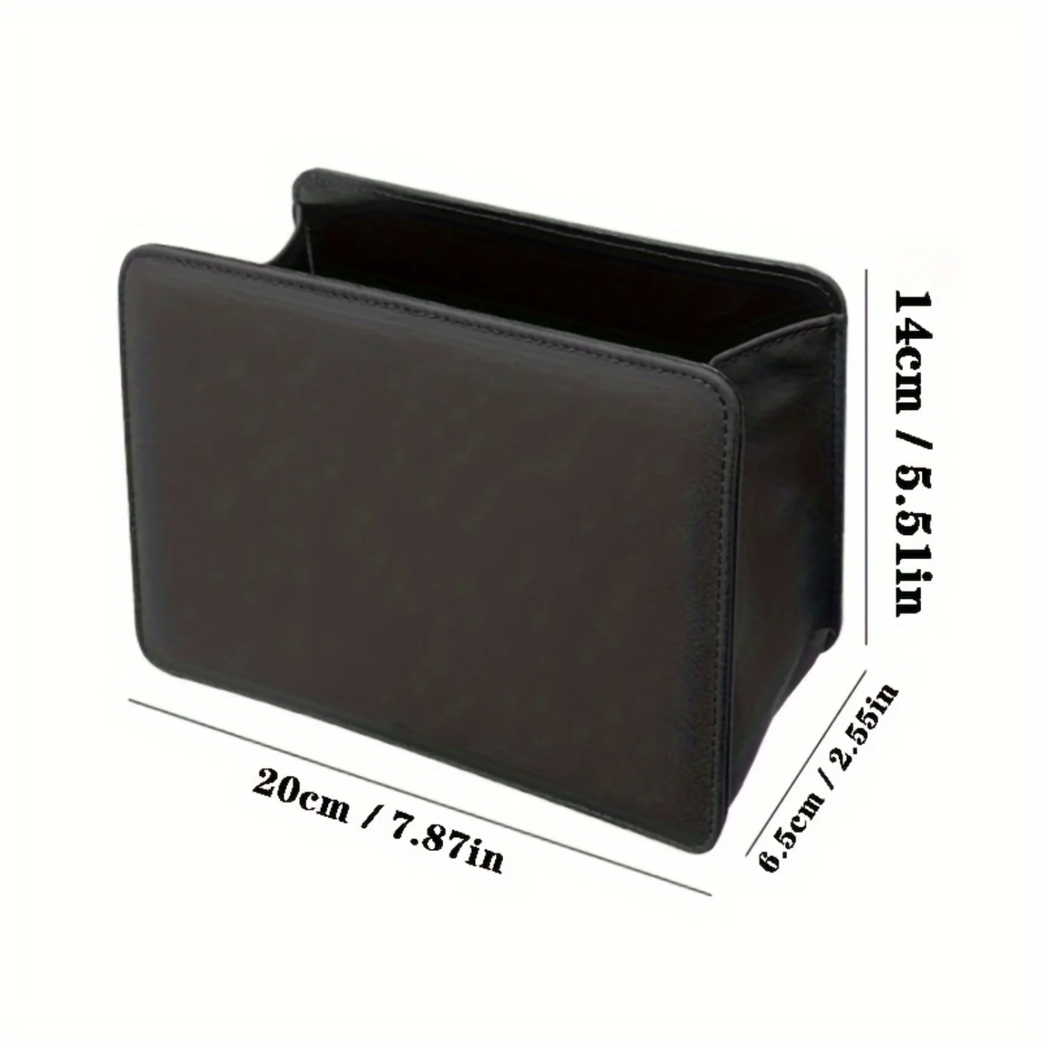 

Foldable Pu Leather Car Trash Can - Door-Mounted Box With Seat Back Organizer