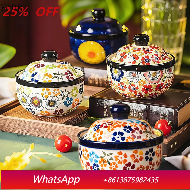 Yjq ceramic small stew cup, water-proof stew, household soup can, special bowl for steaming eggs, steaming cup