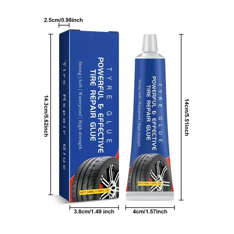 50ml Tire Repair Glue Strong Rubber Wear-resistant Adhesive Tire Sealing Bonding Glue Car Tire Repair Sealant