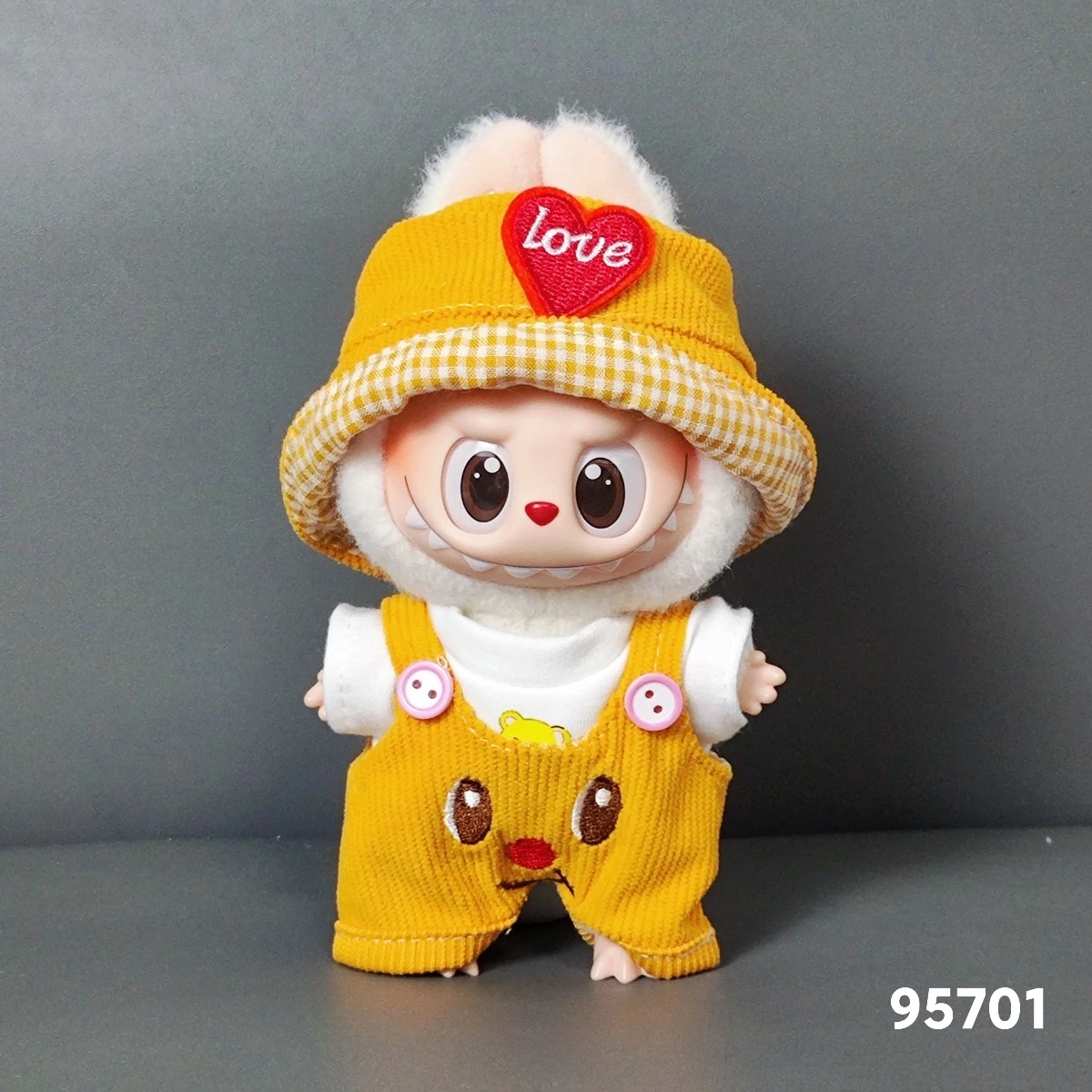 17 cm große Labubu II Idol sitzende Partypuppen – süße Mini-Plüschpuppenkleidung und Zubehör für Korea Kpop EXO, DIY-Kleidungsgeschenk