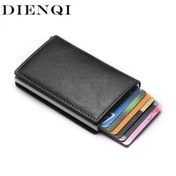 Anti Rfid Credit Card Holder Luxury Men Wallets Carbon Fiber Smart Bank Cardholder Case Minimalist Wallet Travel Accessories