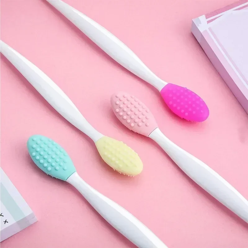 1PC Beauty Skin Care Wash Face Silicone Brush Exfoliating Nose Clean Blackhead Removal Brushes Tools With Replacement Head