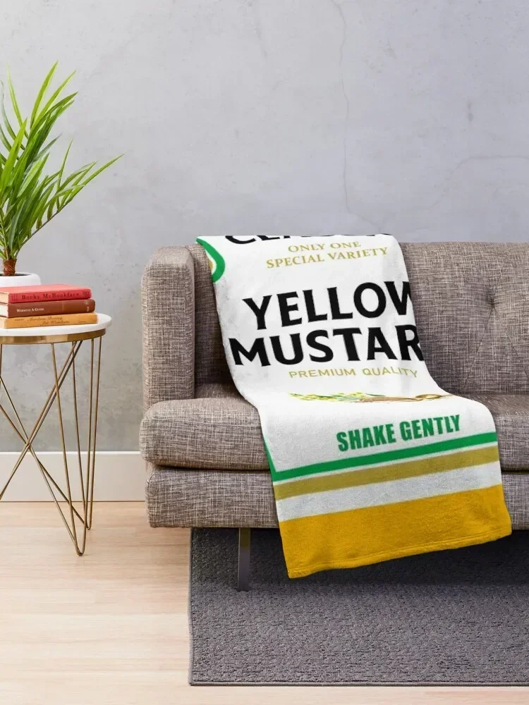 Mustard Halloween 2023 Costume Matching Family Group Couple Mayo Ketchup Throw Blanket Bed covers Camping Cute Tourist Blankets