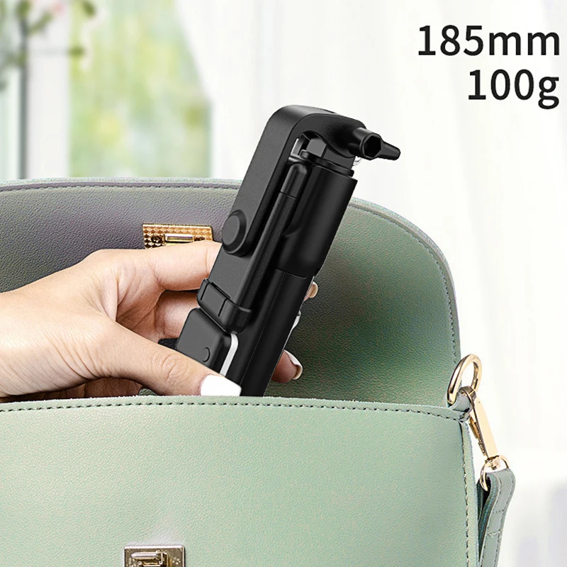 Wireless Bluetooth Selfie Stick Foldable Tripod with Fill Light Shutter Remote Control for  Android Smartphones Handheld Gimbal