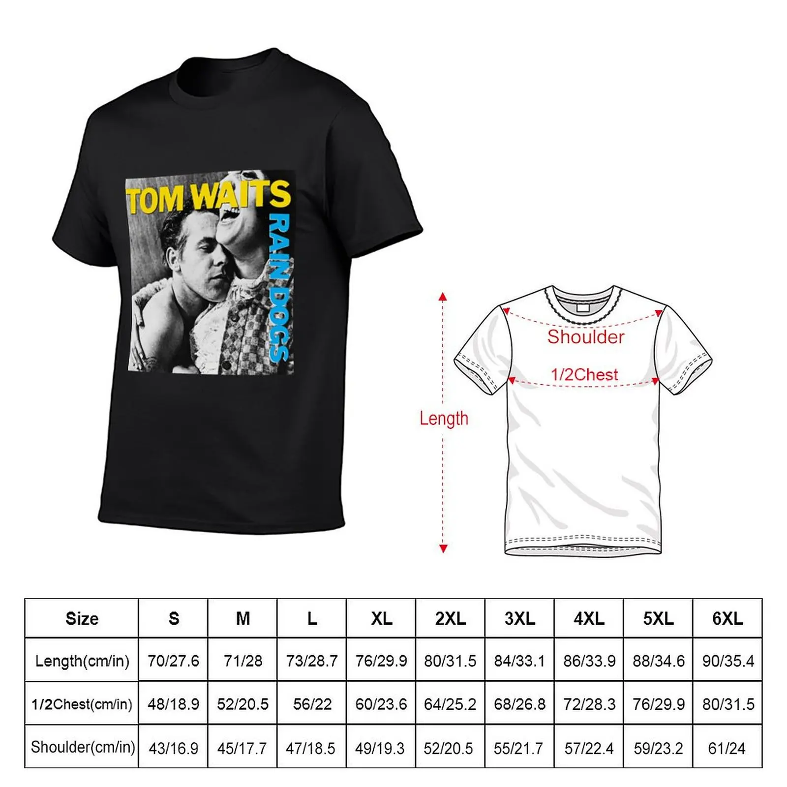 Tom Waits Rain Dogs Perfect Gif T-Shirt anime shirt anime t shirts customizeds Men's t-shirt