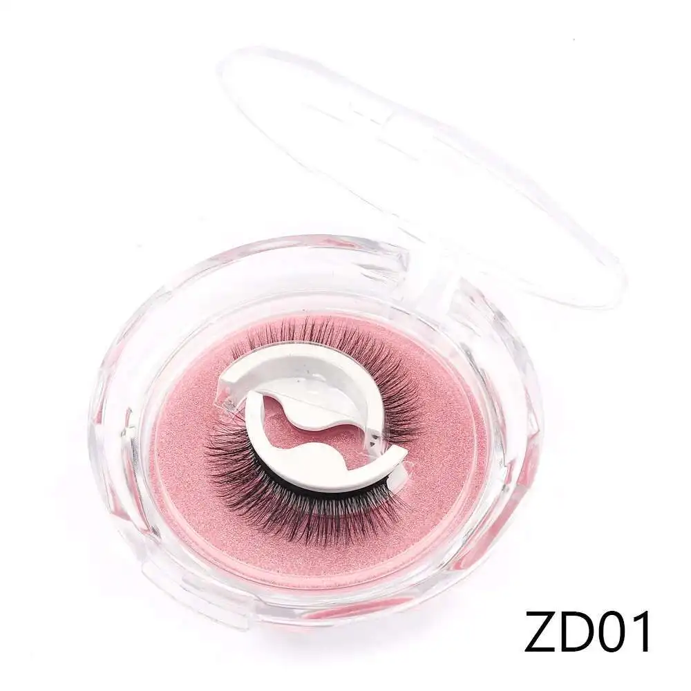 Wiederverwendbare selbstklebende falsche Wimpern, Vollstreifen-Wimpern, kleberfrei, 3 Sekunden zum Tragen von Wimpernverlängerungen, Schönheitszubehör, 1Pai – Detail 1
