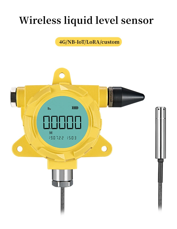Industrial Remote Level Monitoring Device Explosion Proof Global 4G Digital Liquid Level Transmitter Hydrostatic Level Sensor