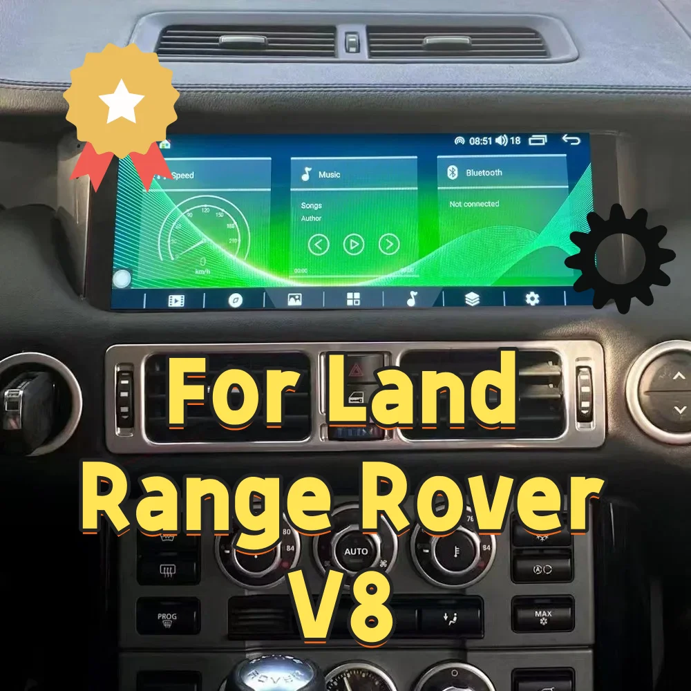 สำหรับรถยนต์แลนด์โรเวอร์ รุ่น V8 L322 ปี 2002-2012 เครื่องเล่นมัลติมีเดียระบบแอนดรอยด์ พร้อมระบบนำทาง GPS วิดีโอ รองรับ Wireless CarPlay และ Auto Carplay ระบบสเตอริโอในรถยนต์