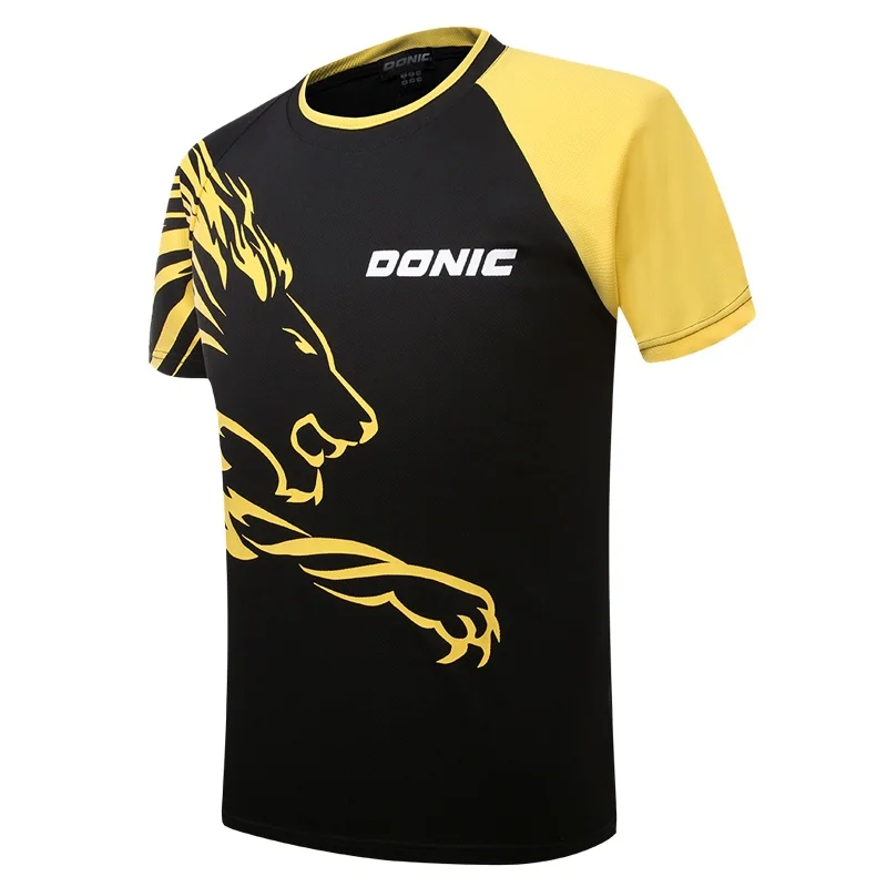 Authentic Donic Summer Sports Polyester Round Neck Table Tennis Wear Jersey T-shirt Top for Men and Women 83276 Children\'s Size