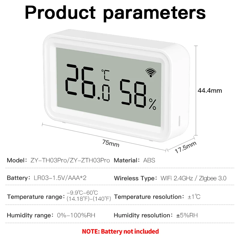 Tuya Zigbee 3.0 WiFi مستشعر درجة الحرارة والرطوبة مقياس الحرارة الذكي الرطوبة APP التحكم عن بعد العمل مع Yandex Alexa #6