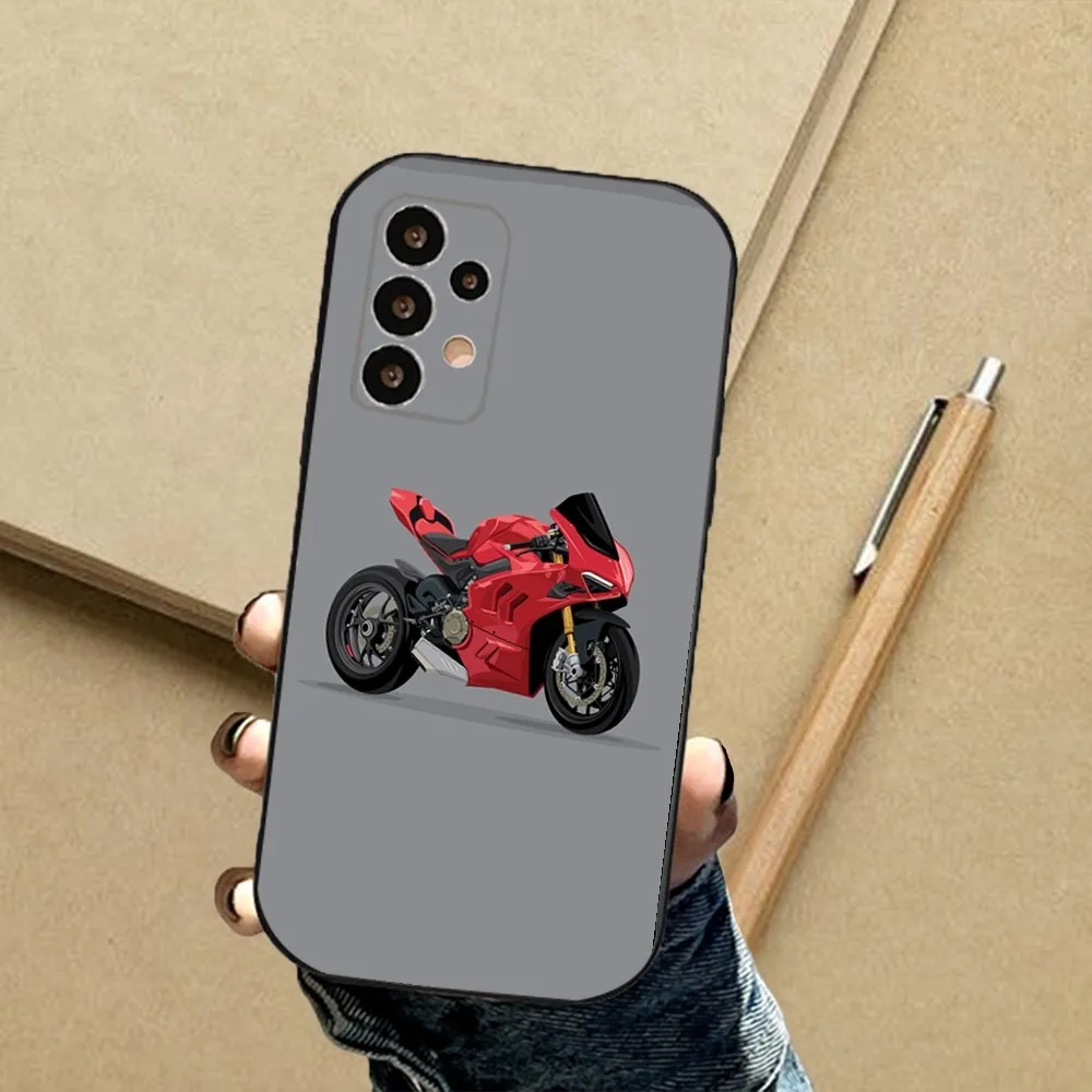 Sport D-Ducaties Cool Motorrad Phone Case For Samsung S24,23,22,30,21,10,9,Ultra,Plus,Lite,FE,5G Black Soft Case