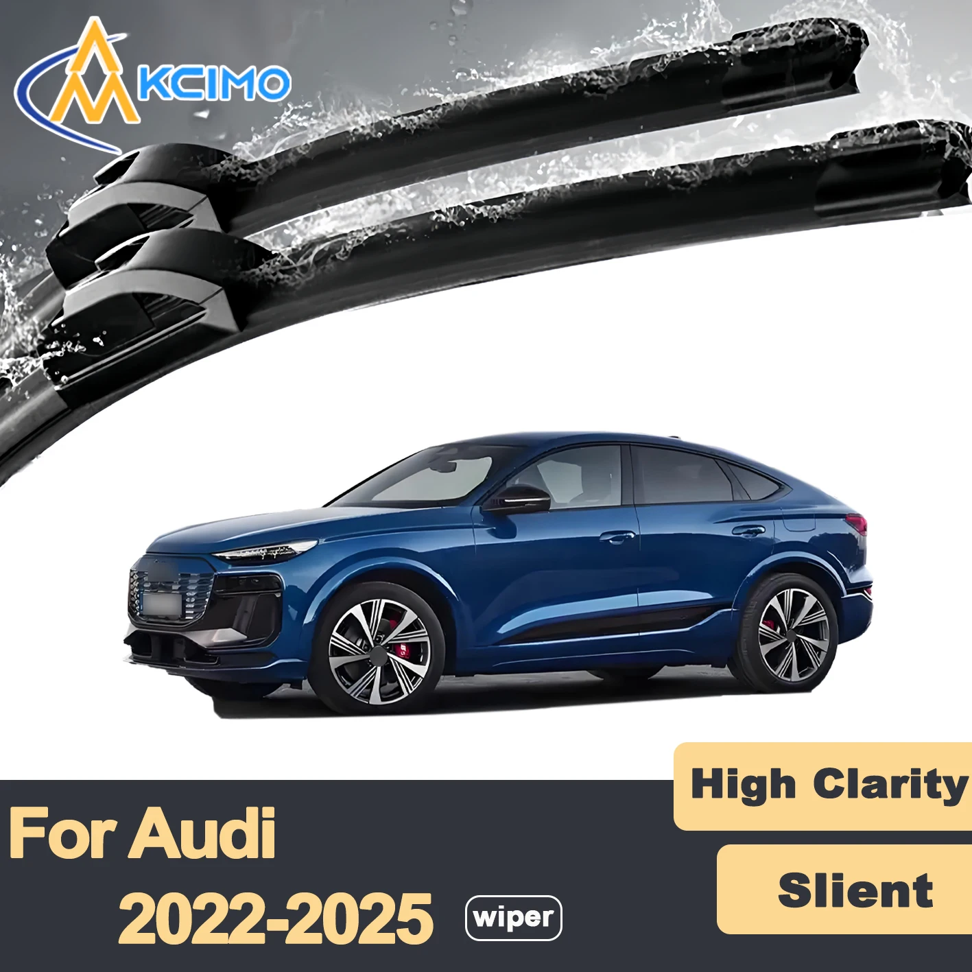 

Premium Rubber Durable Silent Windshield Wiper Blades 2pcs for Audi Q6 2022-2025 Front Wiper Blades Set