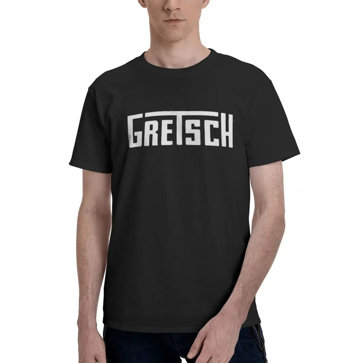 Gretsch Bass Guitars Logo T-Shirt Custom T Shirts Aesthetic Clothing Funny T Shirts Men\'s Long Sleeve T Shirts