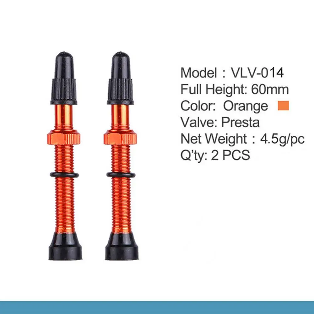 Bike Parts 48mm Aluminum Ultra-light Brass Sealant MTB Bicycle Presta Valve Extender Valves Tubeless Tire