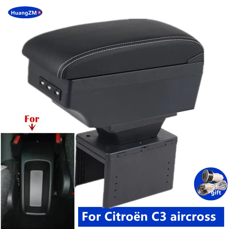 

Для Citroën C3 aircross подлокотник для Citroen C3 aircross автомобильный подлокотник центральный ящик для хранения интерьерная модернизация автомобильные аксессуары