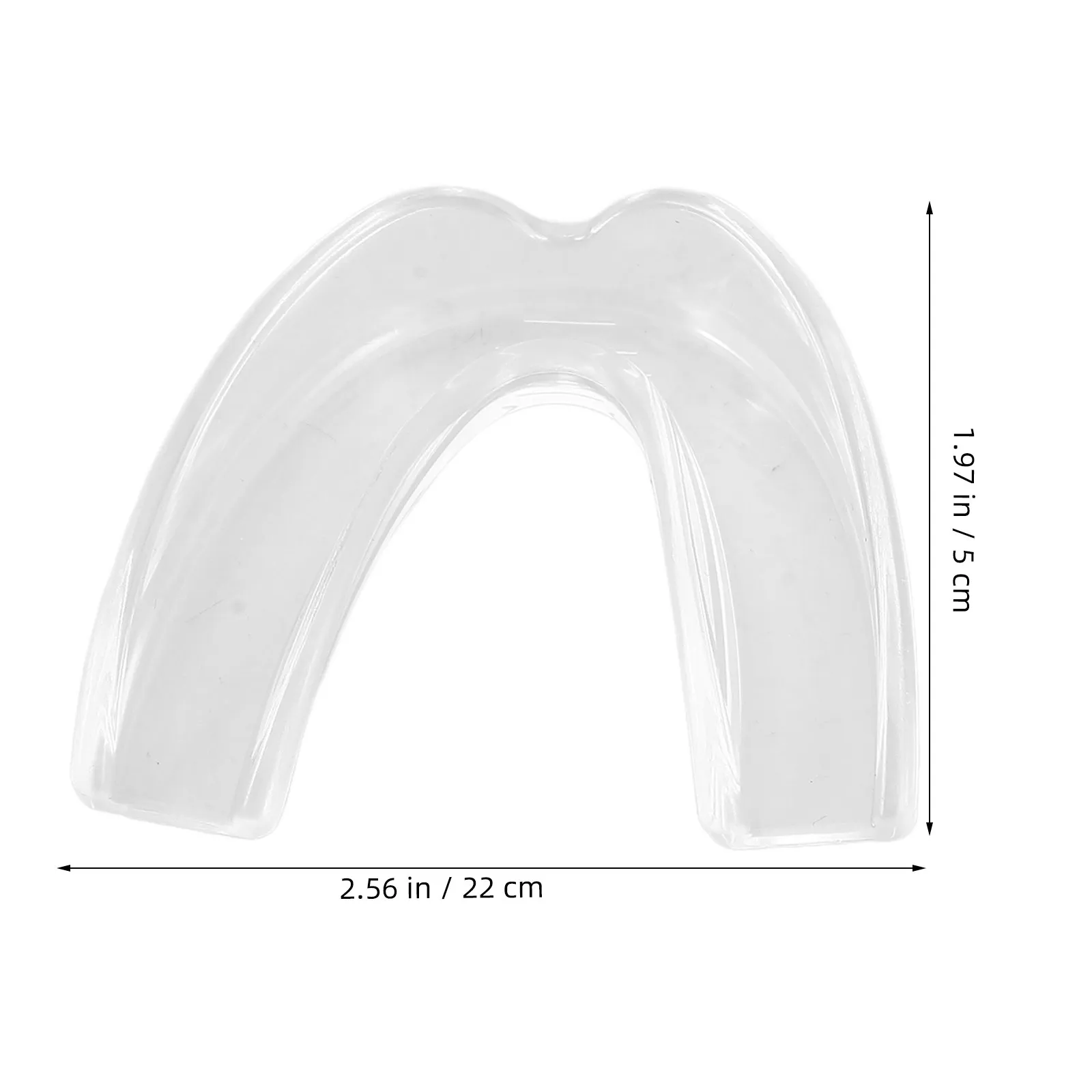 2Pcs Transparent Eva Mouth Guards Anti-Grinding Soft Thermoplastic Athletic Mouth Protection for Boxing Rugby Hockey Basketball