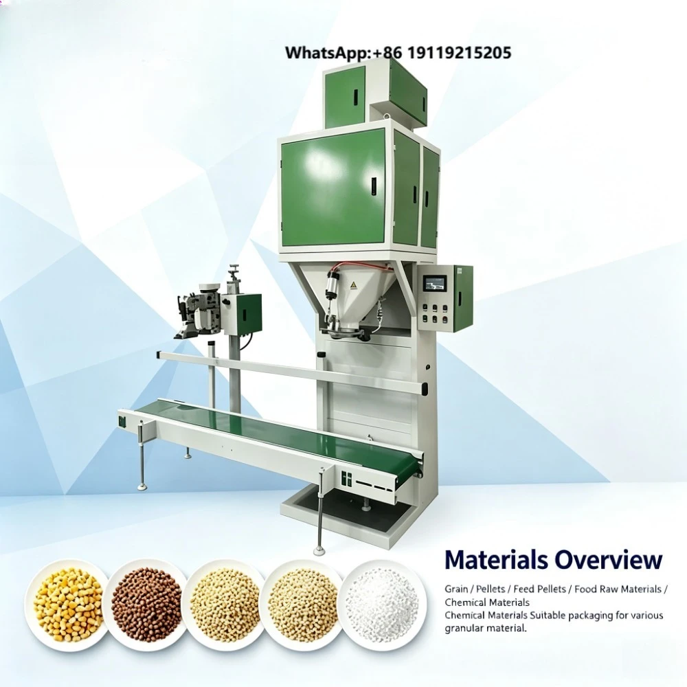 10kg-50kg Multi-function Semi-automatic Bag Packing Machine for Rice Corn Animal Feed Almond Coffee Granular Materials