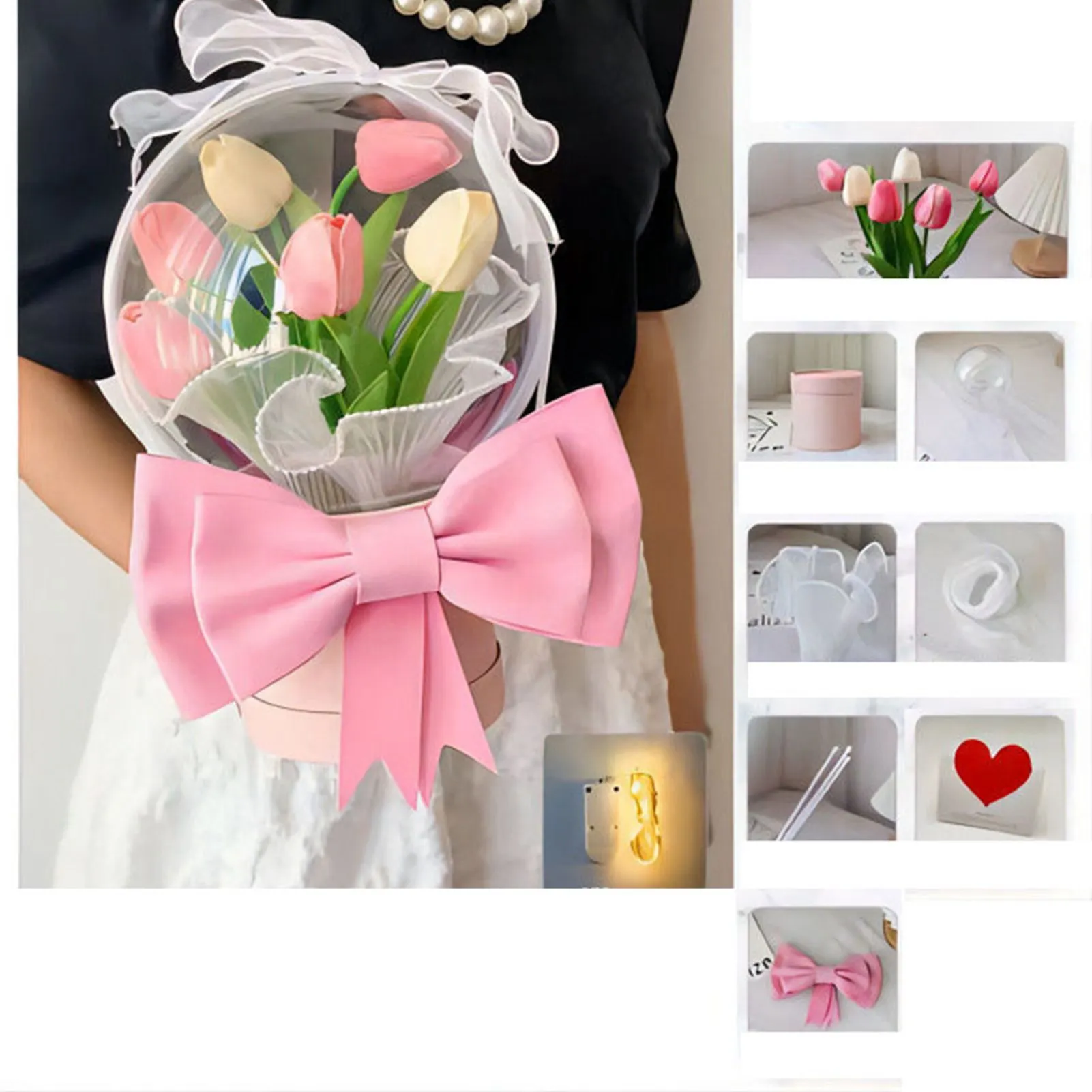 Diy Artificial Flowers Bouquets Fake Flowers For Wedding Decoration Tulip Bouquet Handcraft Exquisite Flowers Bouquets