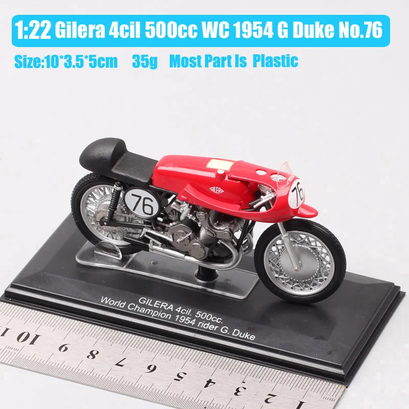 Миниатюрная модель мотоцикла Italeri Gilera 4ресс 1954 куб. См, чемпион мира, № 76 G Duke moto rcycle, Литые и игрушечные автомобили, модель