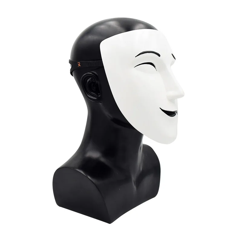 สวรรค์อย่างเป็นทางการ's Blessing Bai Wuxiang หน้ากากครึ่งหน้าฮาโลวีน Masquerade Carnival Party Props เรซิ่นคอสเพลย์อุปกรณ์เสริม