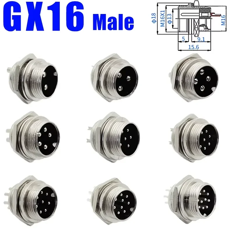 5 Stück GX12 GX16 GX20 2 3 4 5 6 7 8 9 10 12 14 15 Pin Docking Aviation Steckdose Rundsteckverbinder