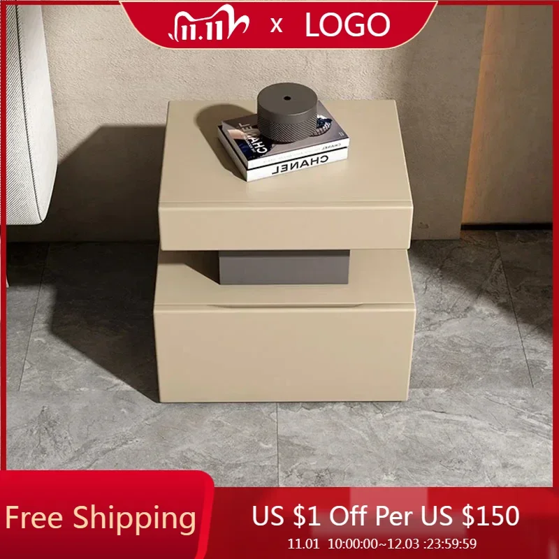 Modern Small Night Table White Minimalist Corner Cabinet Bedside Table Home Hotel Luxury Mesitas De Noche Modern Furniture Home