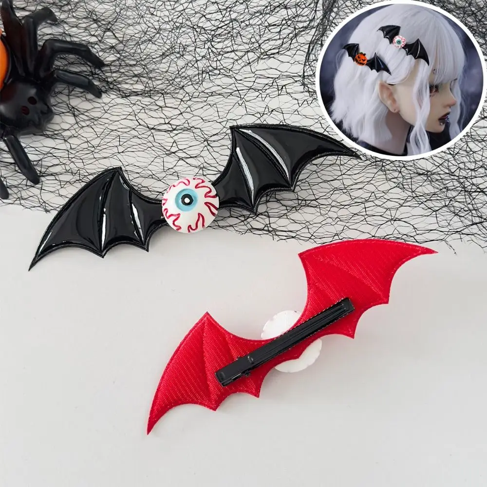 

4PCS Resin Halloween Hairpin Y2k Cosplay Bat Wings Hair Clip Headdress Hair Barrettes Bat Duckbill Side Clip Festival Gifts