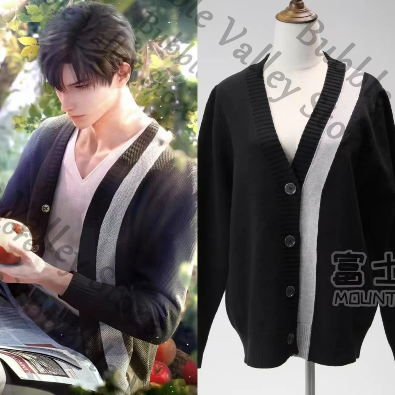 

Anime Love and Deepspace Zayne Cosplay Sweater Coat Costume Cartoon Cotton Knitting Cardigan Knit Jacket Costumes Clothing Xmas