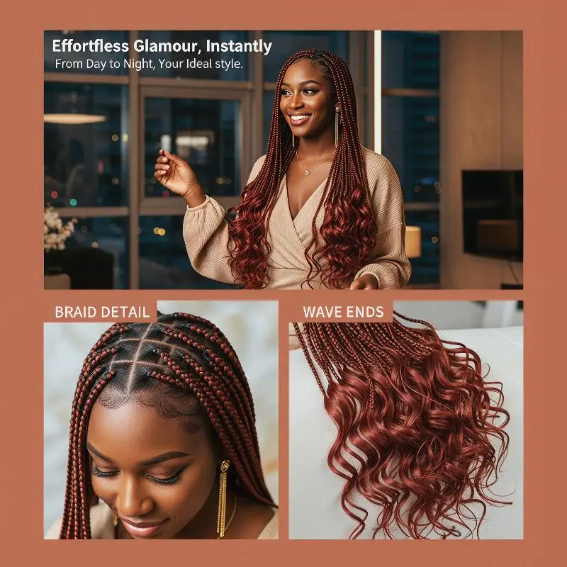 Synthetic Long Deep Twist Crochet Braids Hair 24 Inch Wave Crochet Hair Soft Curly Crochet Hair Extensions For Women