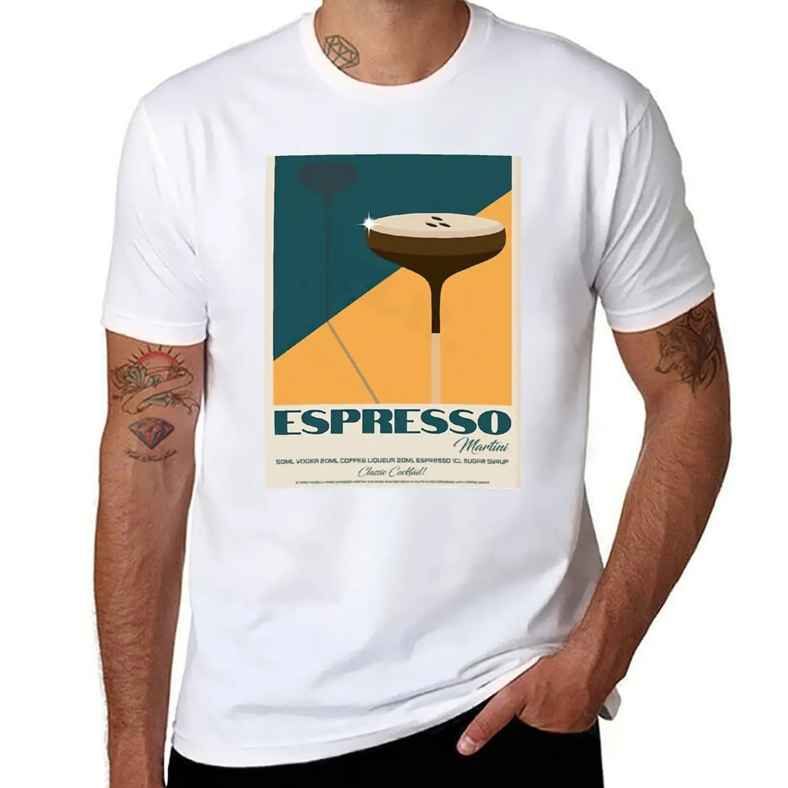 

Футболка The Espresso Martini, хлопковая футболка, мужские футболки из 100%, футболка с рисунком