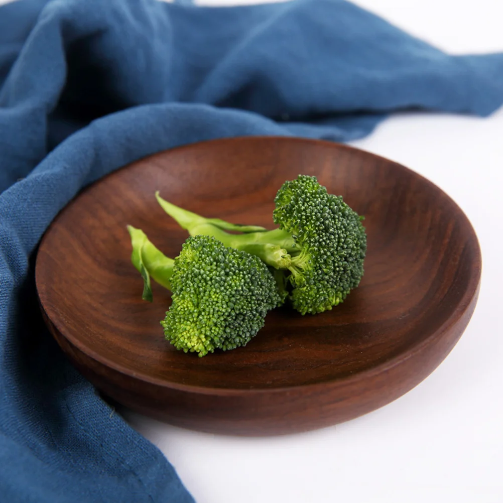 

15X15Cm Wooden Tray Natural Round Serving Plate For Fruit Bread Snacks Dessert Salad Food Display Party Wedding Christmas Dishes