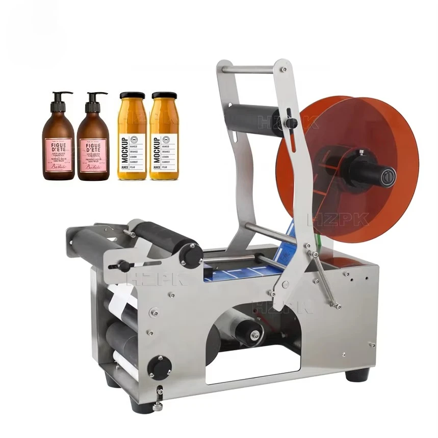 

MT-50S Stainless Steel Semi Auto Round Bottle Jar Label Labelling Machine for Small Business