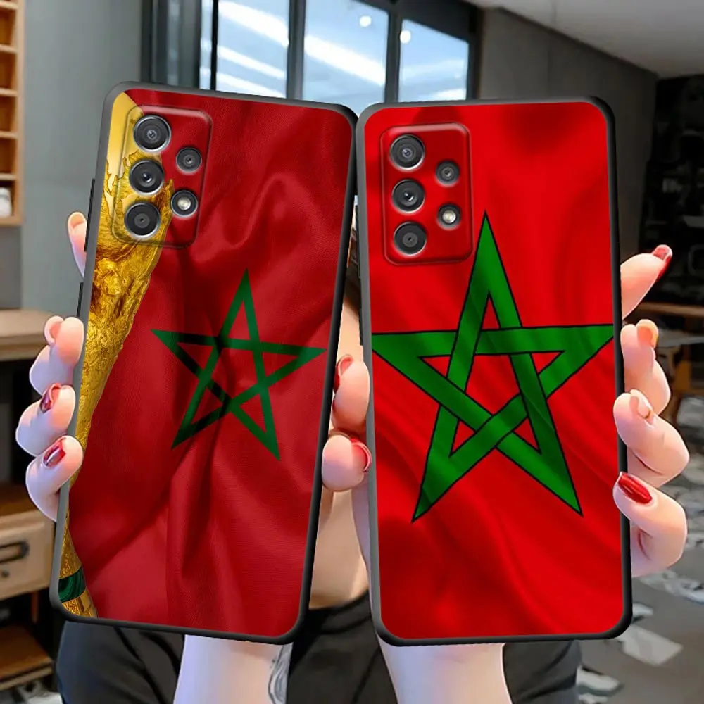 

Morocco Flag Passport Luxury Galaxy S23 Ultra Case For Samsung S23 S22 S21 S20 Ultra Cases FE S10 S10E LITE S9 Plus Black Cover