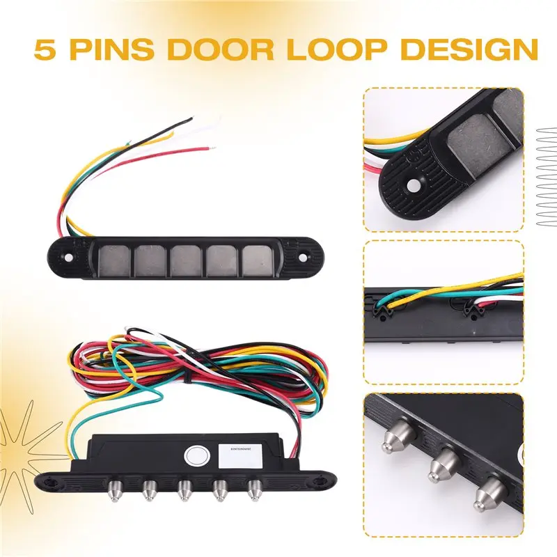ABZZ-5 Pins Stainless Steel Door Loop Door Wire Connector