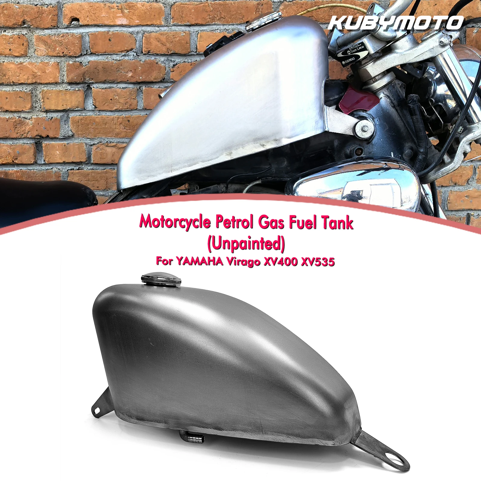7L Motorcycle Petrol Gas Fuel Tank With Oil Cap Cover For YAMAHA Virago XV400 XV535 XV 400 535